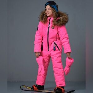 Hot Pink Kids Winter Snowsuit